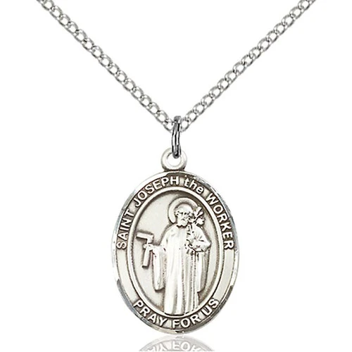 Sterling Silver St. Joseph The Worker Pendant