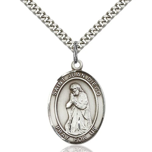 Sterling Silver St. Juan Diego Pendant