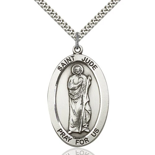 Sterling Silver St. Jude Pendant - 2508324