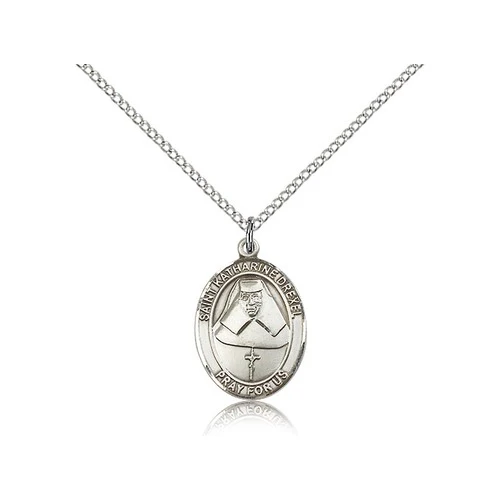 Sterling Silver St. Katharine Drexel Pendant w/ Chain
