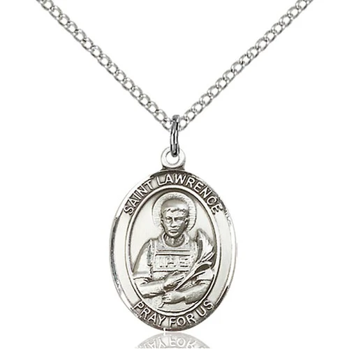 Sterling Silver St. Lawrence Pendant w/ Chain