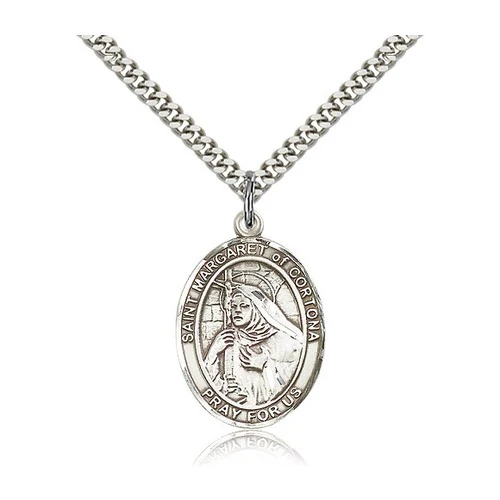 Sterling Silver St. Margaret of Cortona Pendant w/ chain