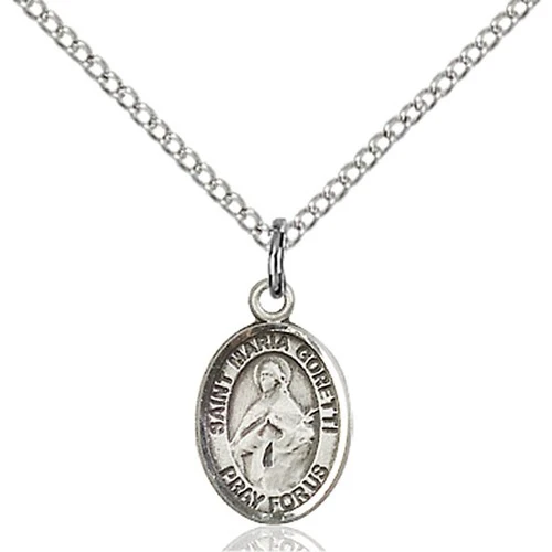Sterling Silver St. Maria Goretti Petite Pendant