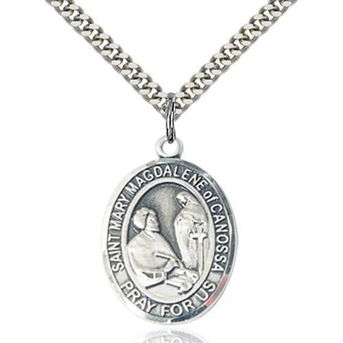 Sterling Silver St. Mary Magdalene of Canossa Pendant