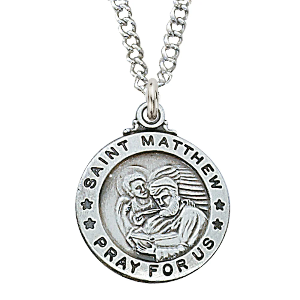Sterling Silver St. Matthew the Evangelist Medal