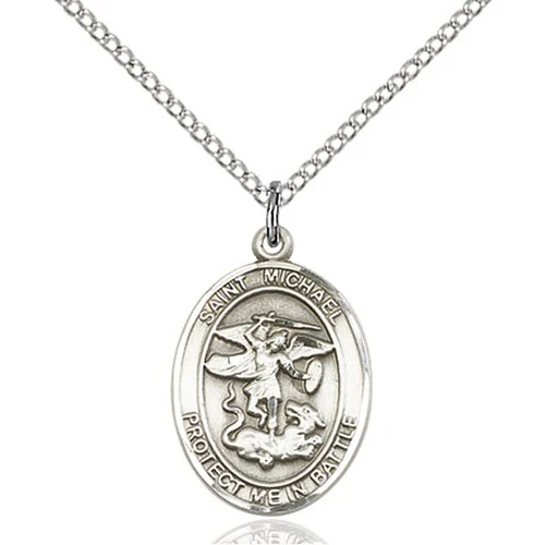 Sterling Silver St. Michael Pendant / Guardian Angel - 2509168