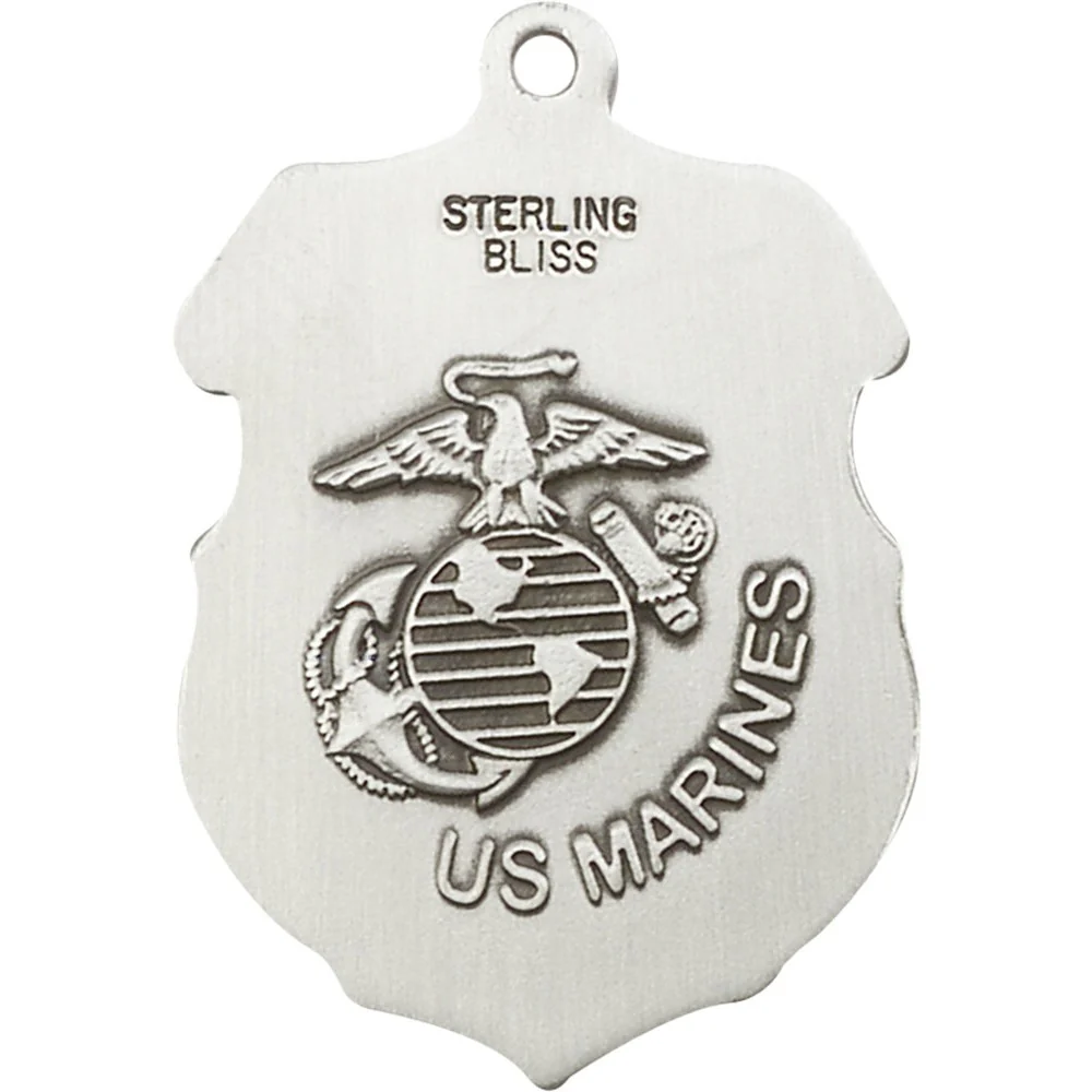 Sterling Silver St. Michael Pendant / Marines - 2509014 - Image 2