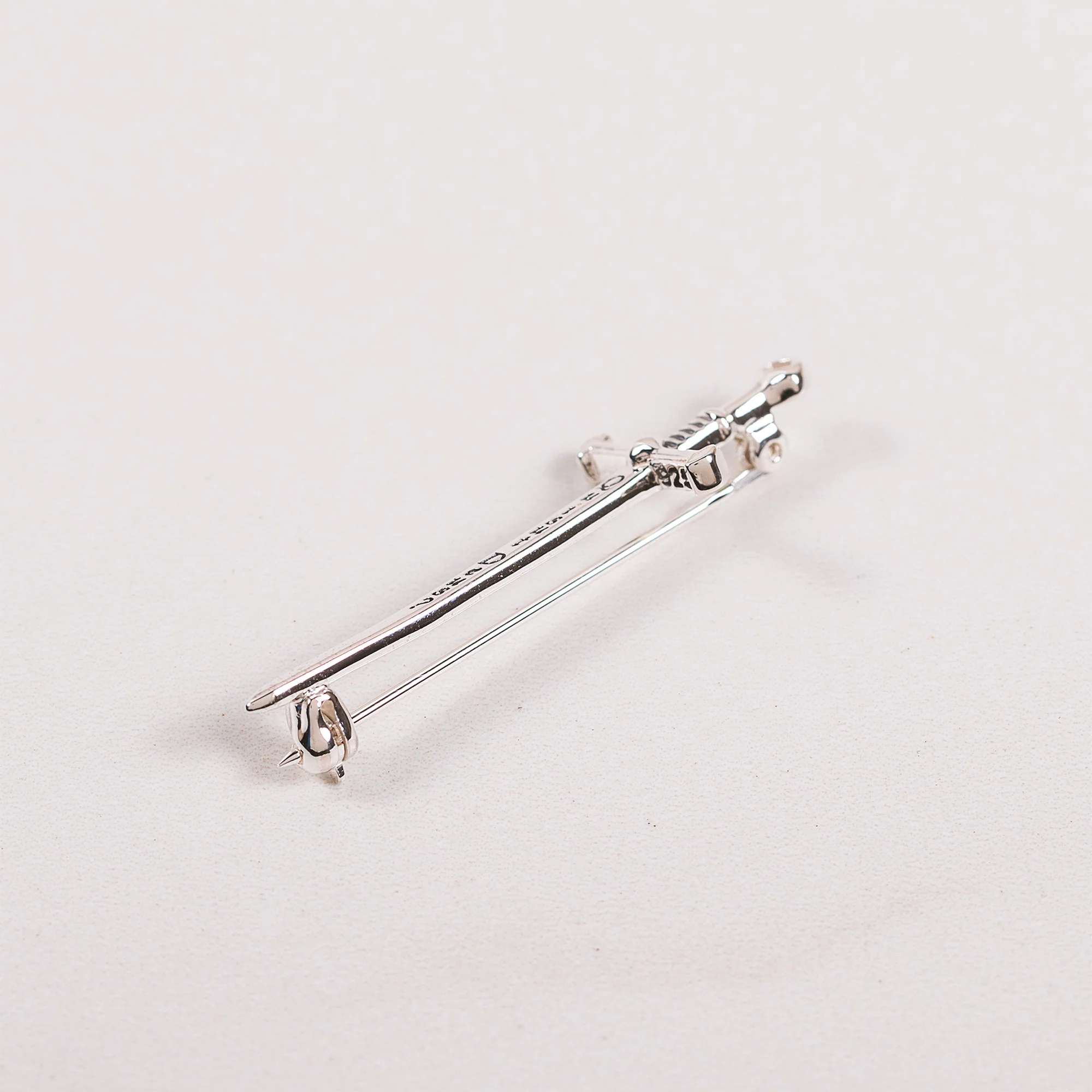 Sterling Silver St. Michael Quis ut Deus Sword Lapel Pin - Image 2