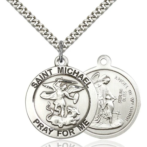 Sterling Silver St. Michael the Archangel Pendant - 2509091