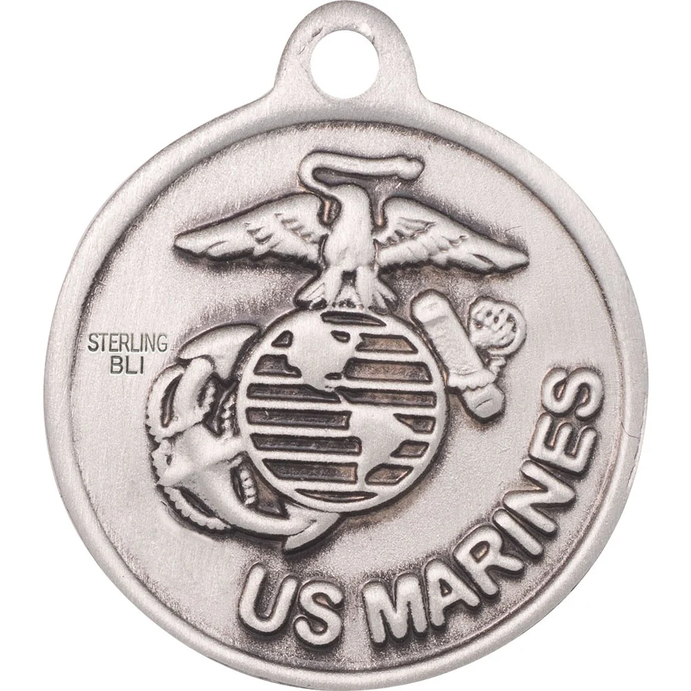 Sterling Silver St. Michael the Archangel Pendant / Marines - 2509008 - Image 2