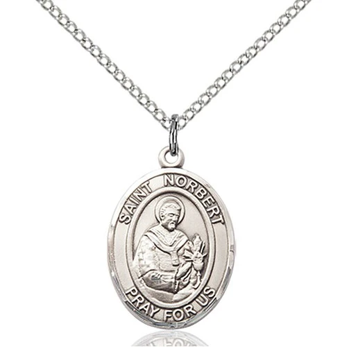 Sterling Silver St. Norbert of Xanten Pendant