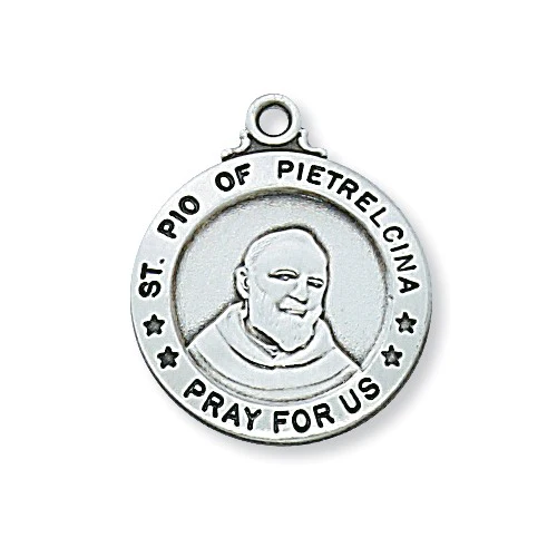 Sterling Silver St. Padre Pio Pendant