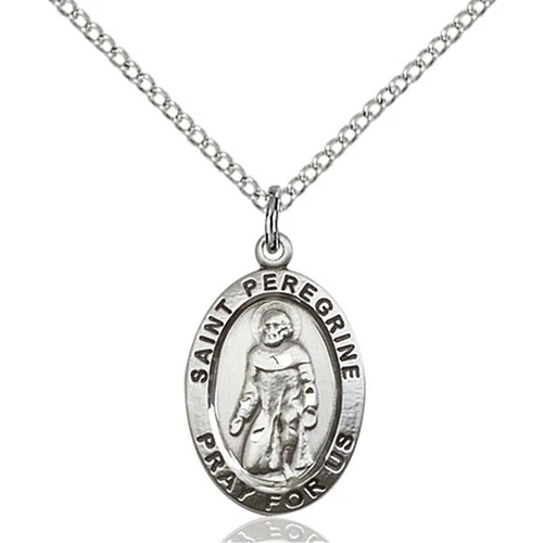 Sterling Silver St. Peregrine Pendant - 2508025