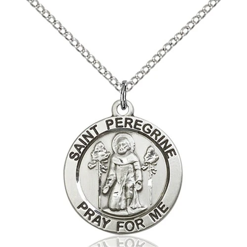 Sterling Silver St. Peregrine Pendant - 2508027