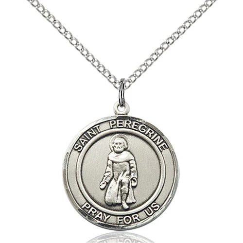 Sterling Silver St. Peregrine Pendant - 2508033