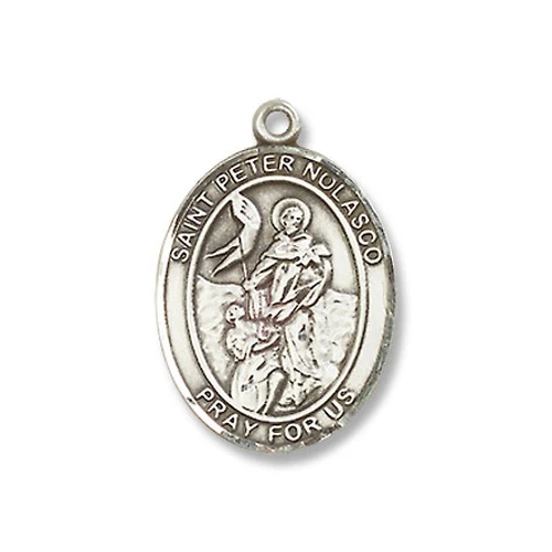 Sterling Silver St. Peter Nolasco Pendant w/ Chain