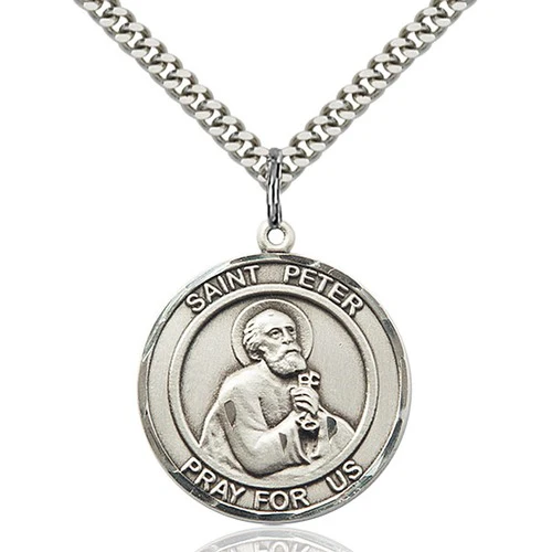 Sterling Silver St. Peter the Apostle Pendant - 2508009
