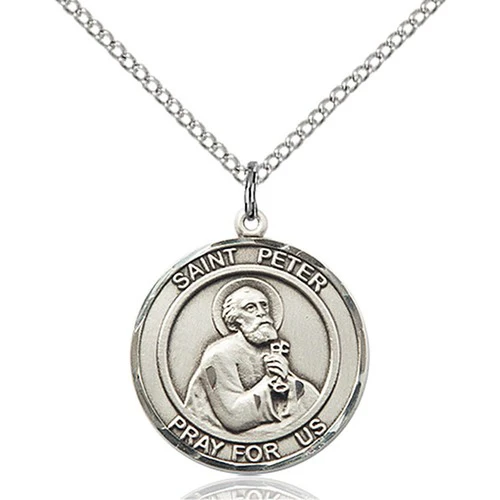 Sterling Silver St. Peter the Apostle Pendant - 2508012
