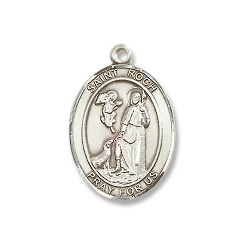Sterling Silver St. Roch Pendant w/ Chain