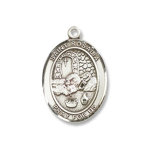 Sterling Silver St. Rosalia Pendant w/ Chain