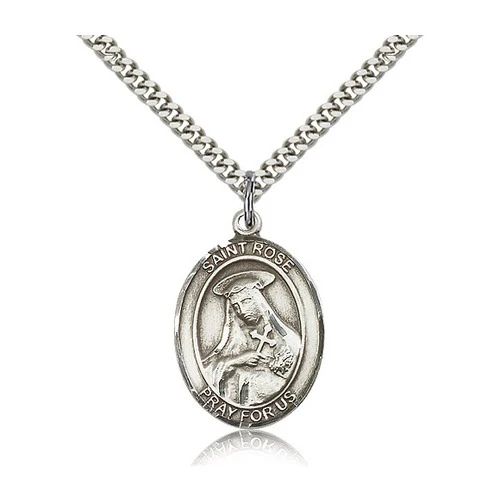 Sterling Silver St. Rose of Lima Pendant w/ chain
