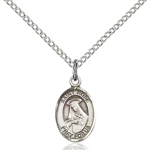 Sterling Silver St. Rose of Lima Petite Pendant