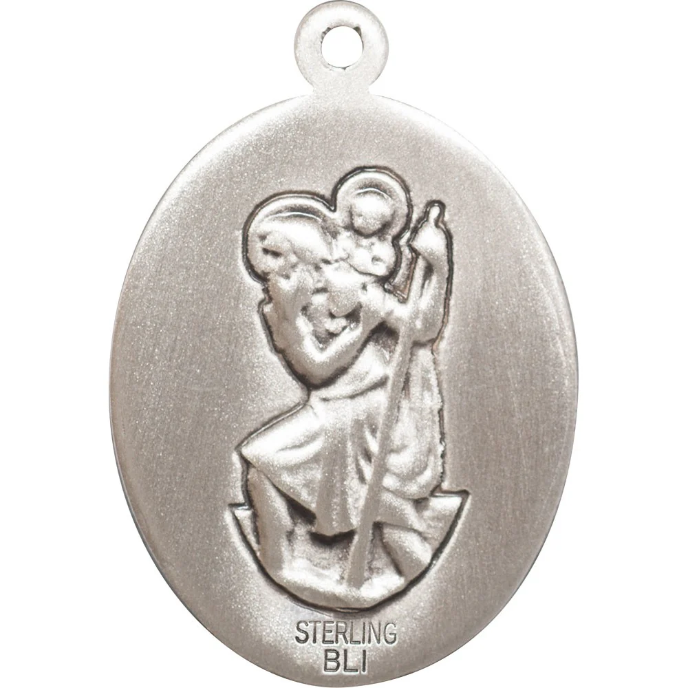 Sterling Silver St. Sebastian Medal w/Chain - Rodeo - Image 2