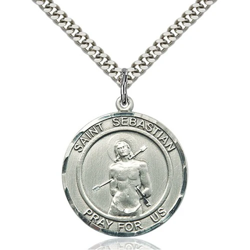 Sterling Silver St. Sebastian Pendant - 2507738