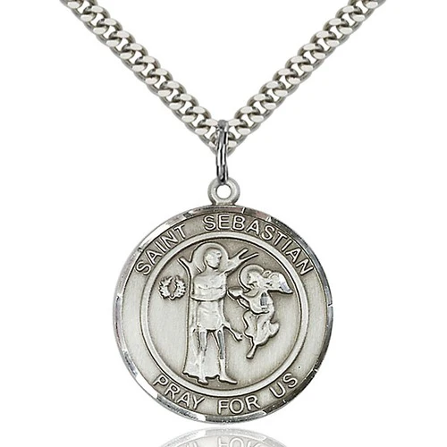 Sterling Silver St. Sebastian Pendant - 2507742