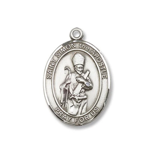 Sterling Silver St. Simon Pendant w/ Chain