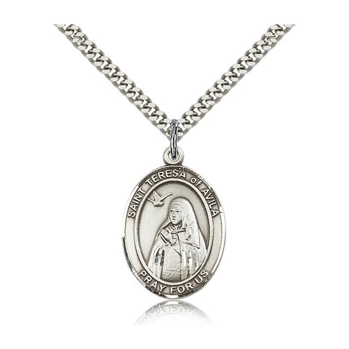 Sterling Silver St. Teresa of Avila Pendant w/ chain