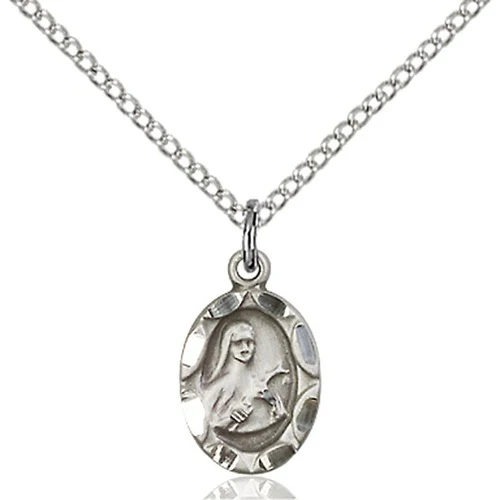 Sterling Silver St. Theresa of Lisieux Petite Pendant