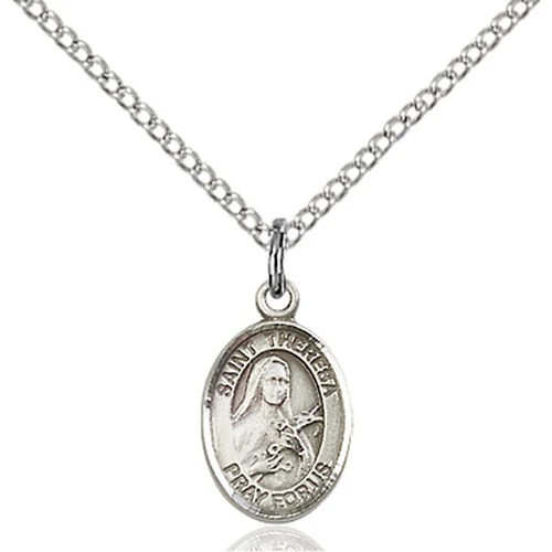Sterling Silver St. Theresa of Lisieux Petite Pendant w/ Chain