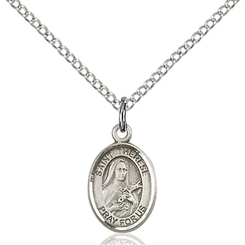 Sterling Silver St. Therese of Lisieux Petite Pendant