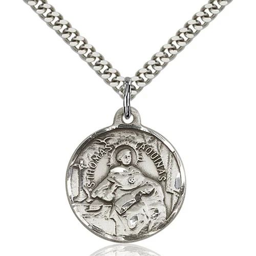 Sterling Silver St. Thomas Aquinas Pendant - 2508109