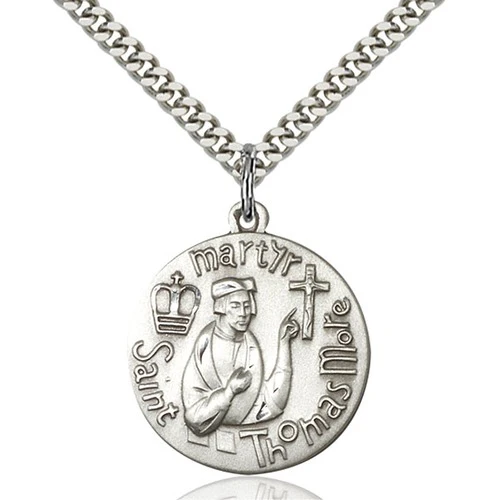 Sterling Silver St. Thomas More Pendant - 2508651