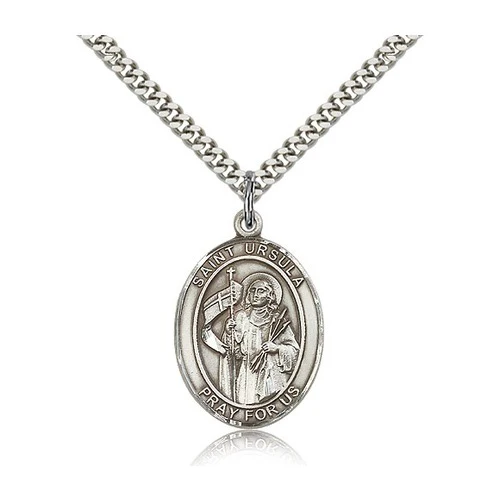 Sterling Silver St. Ursula Pendant w/ chain