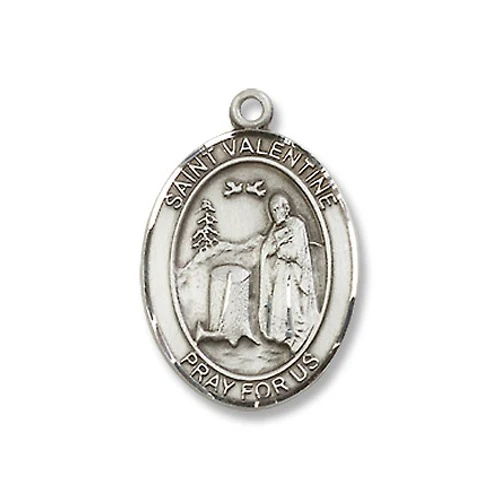 Sterling Silver St. Valentine of Rome Pendant w/ Chain