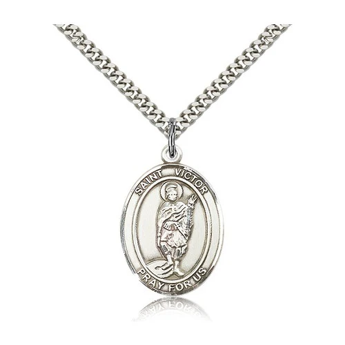 Sterling Silver St. Victor of Marseilles Pendant