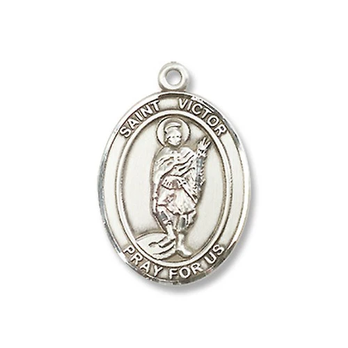 Sterling Silver St. Victor of Marseilles Pendant w/ Chain