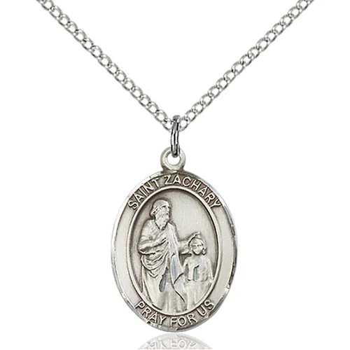 Sterling Silver St. Zachary Pendant w/ Chain