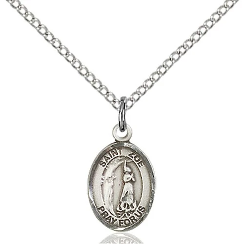 Sterling Silver St. Zoe of Rome Petite Pendant