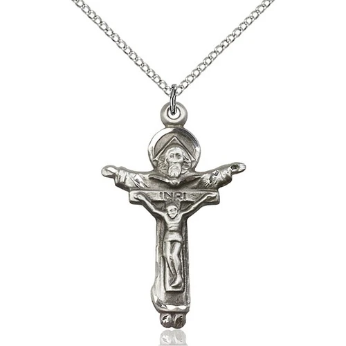Sterling Silver Trinity Crucifix Pendant