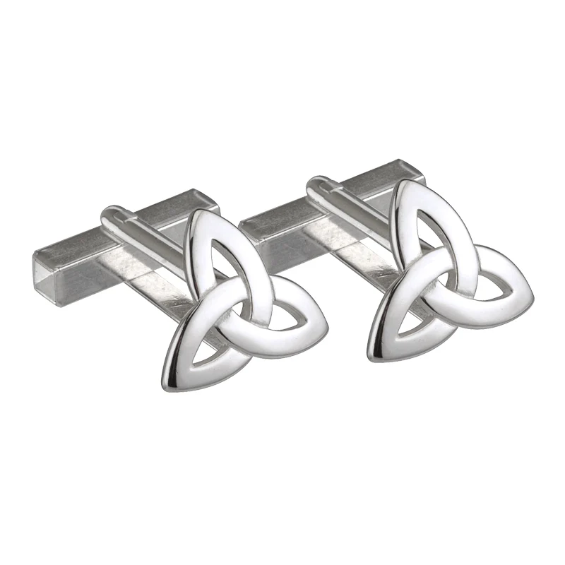 Sterling Silver Trinity Knot Cuff Links
