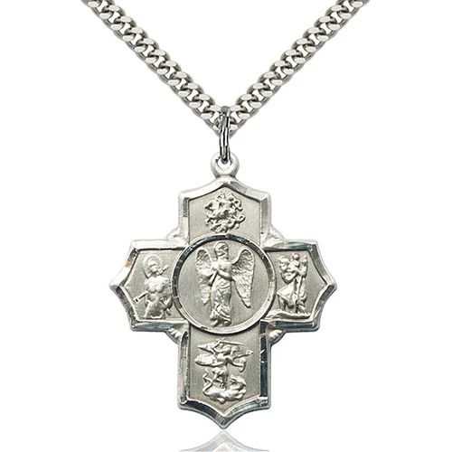 Sterling Silver Warrior 5-Way Pendant