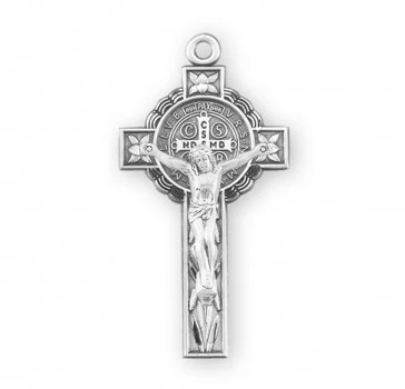 Sterling St. Benedict Jubilee Crucifix Necklace - Image 2