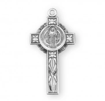 Sterling St. Benedict Jubilee Crucifix Necklace - Image 3