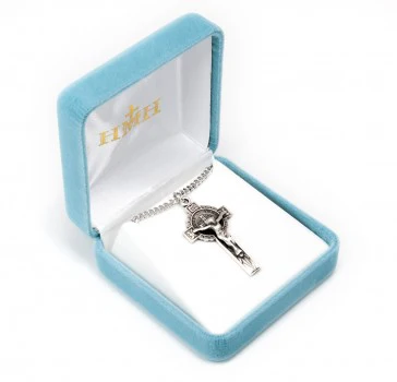 Sterling St. Benedict Jubilee Crucifix Necklace - Image 4