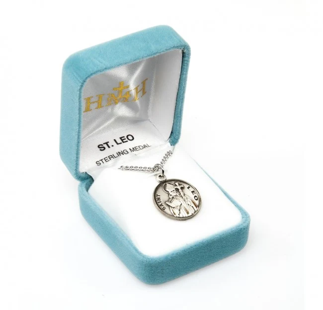 Sterling St. Leo the Great Medal Necklace - 20" Chain - Image 4