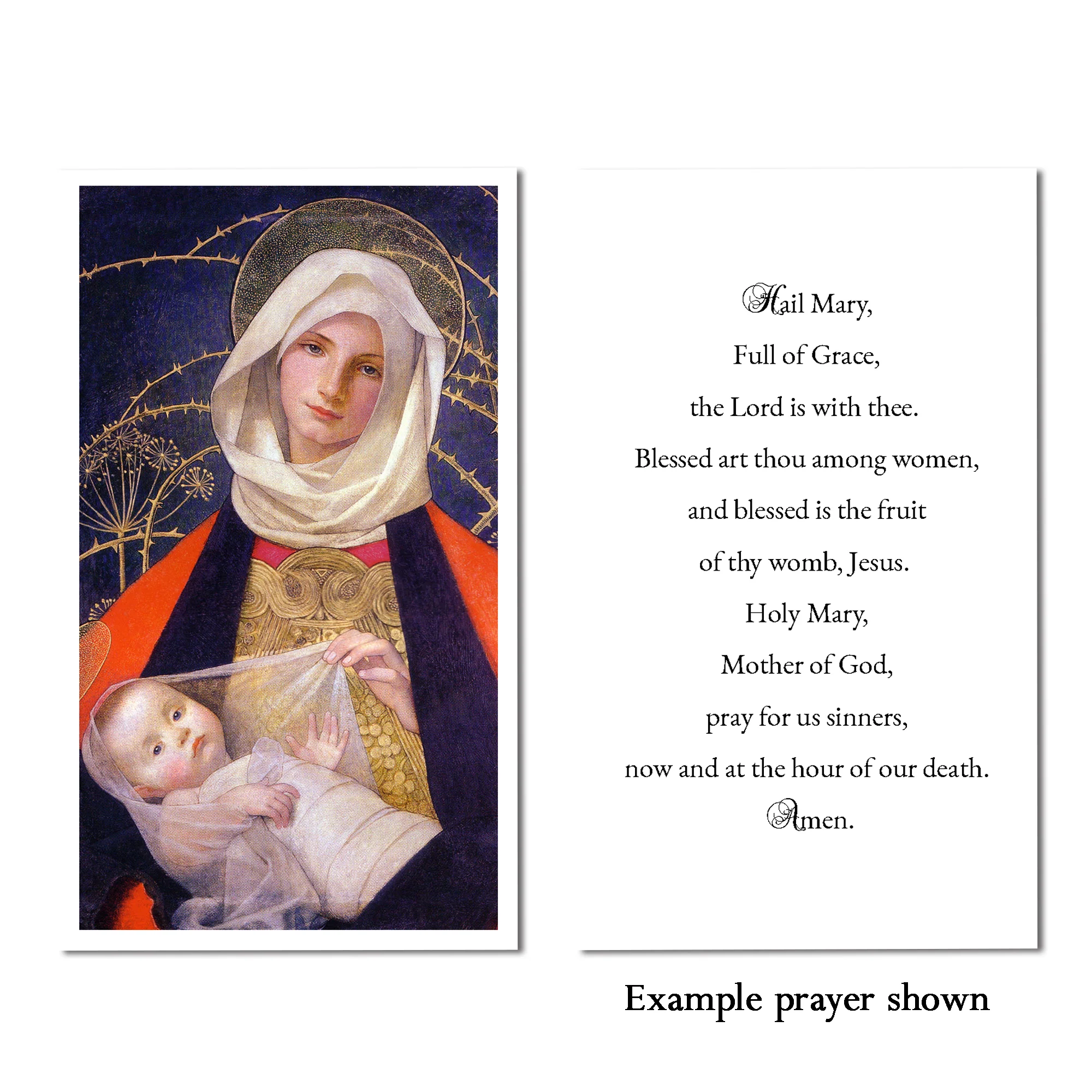 Laminated Stokes Madonna Personalized Prayer Card - Image 2